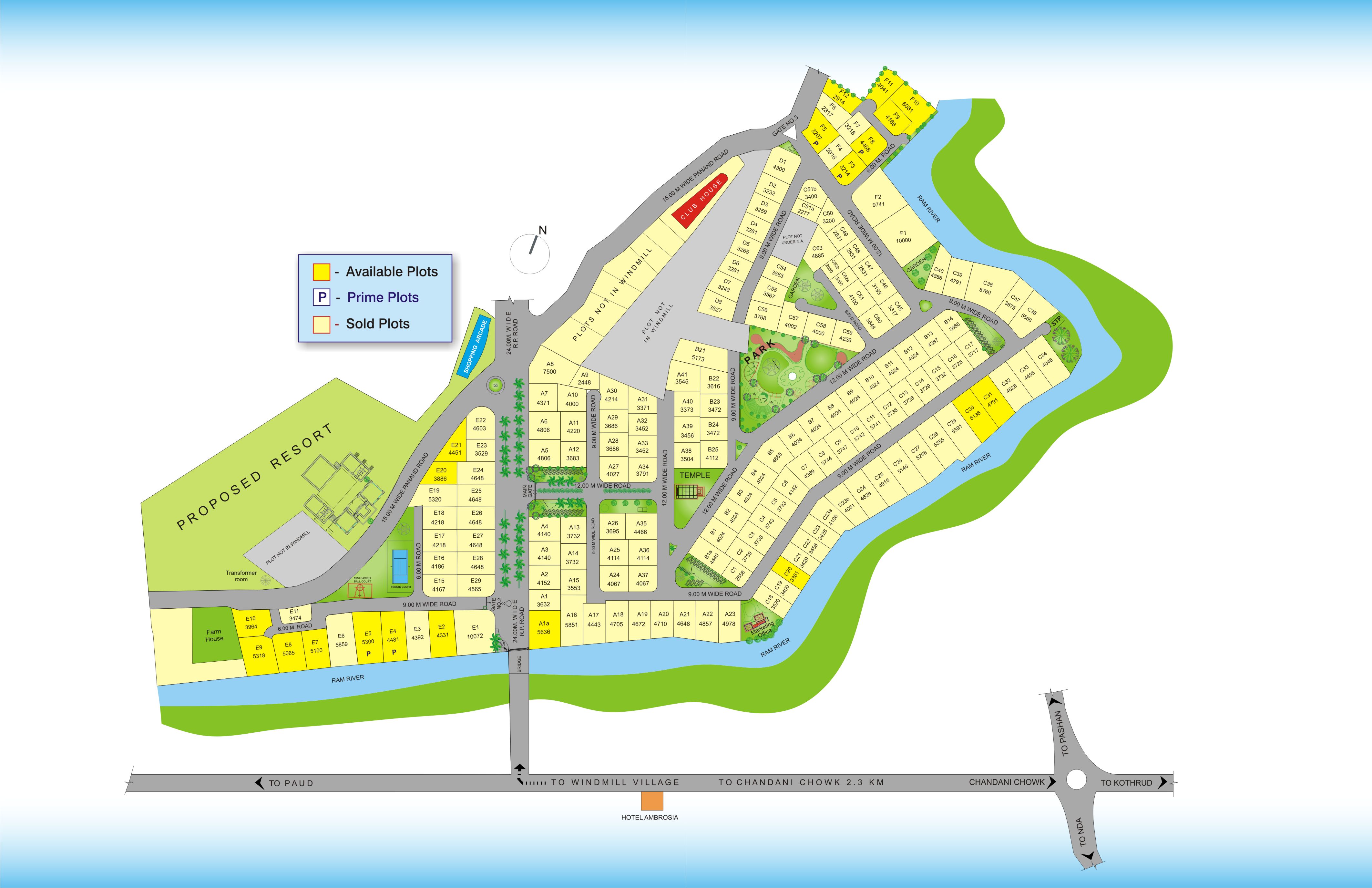 Layout plan with sold plans